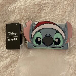 Loungefly Disney Stitch Santa Wallet - Blue and Pink